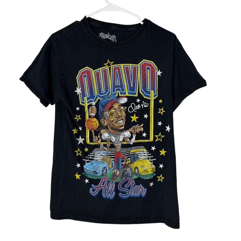 Huncho Quavo All Star T-Shirt Men's Small Black Graphic Tee